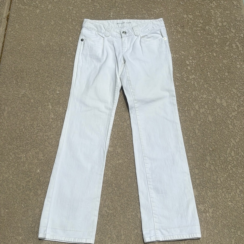 Michael Kors White Jeans Boot Cut Size 8